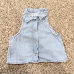 NWOT ZARA Denim Tank Vest Size 11-12 Years